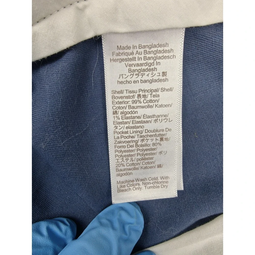 J.Crew‎ Pants Mens 34x32 Blue Flex Straight Chino Stretch Casual Business Office